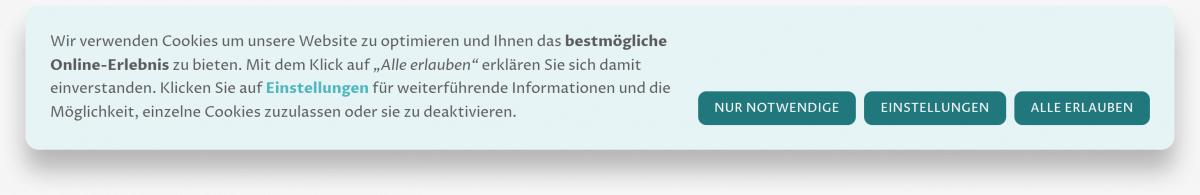 Bildschirmfoto Cookie-Banner.