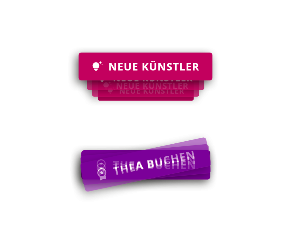 Illustration zweier pulsierender Buttons..