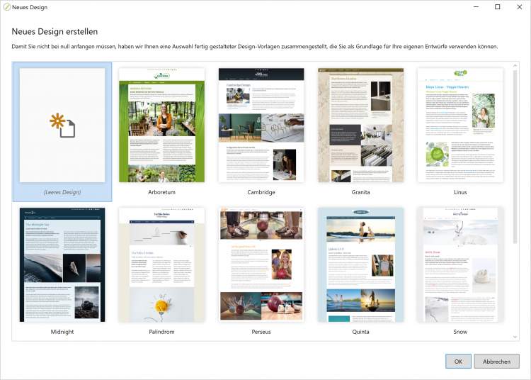 Bildschirmfotos Fenster Designvorlagen.