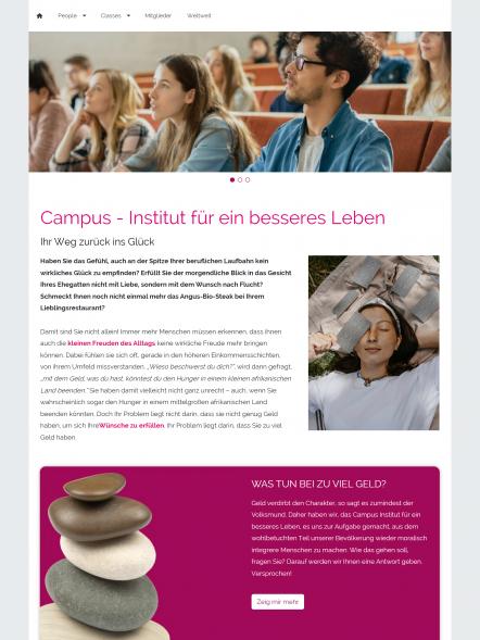 Bildschirmfoto Design Campus.