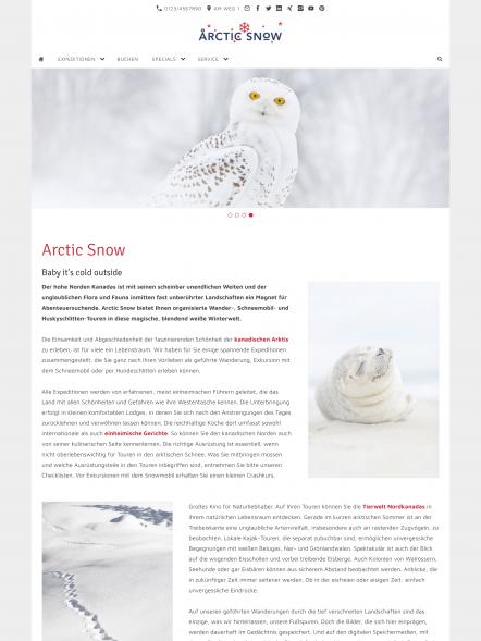 Bildschirmfoto Design Snow.