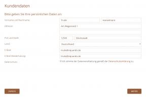 Bildschirmfoto Kundendaten.