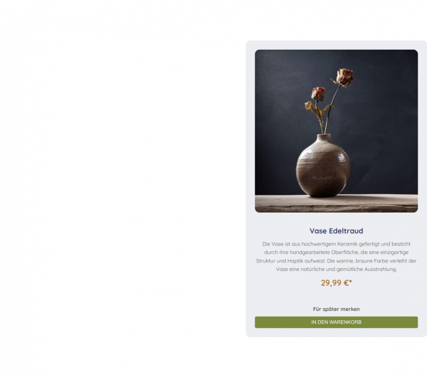 Collage Bildschirmfotos von eingerahmten Kacheln als Shop-Aufmacher.