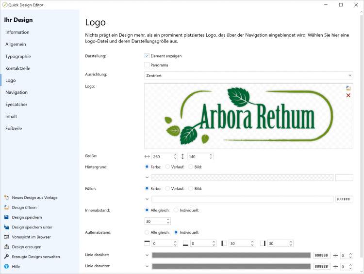Bildschirmfotos Fenster Logo-Editor.
