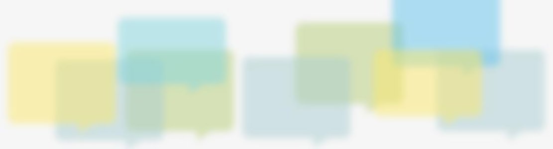 Verschwommene, farbige Sprechblasen.