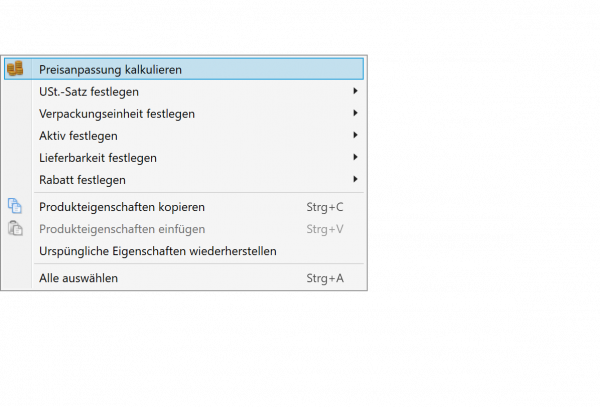Collage Bildschirmfotos Preisanpassung.