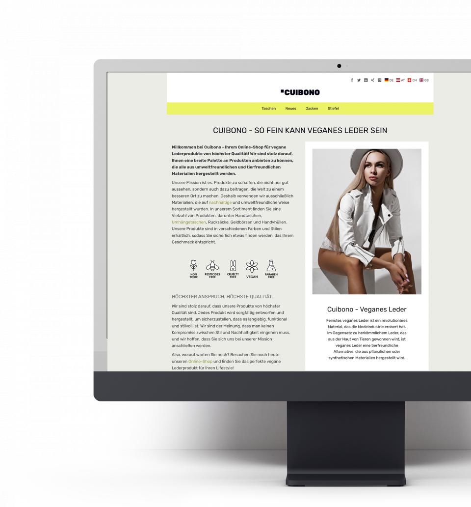 Collage Bildschirmfotos Design Cuibone.