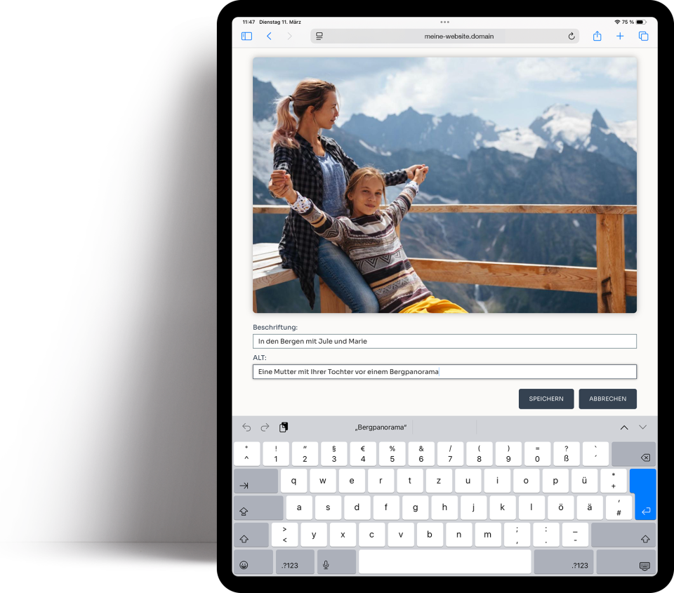 Tablet editierbare Bild.