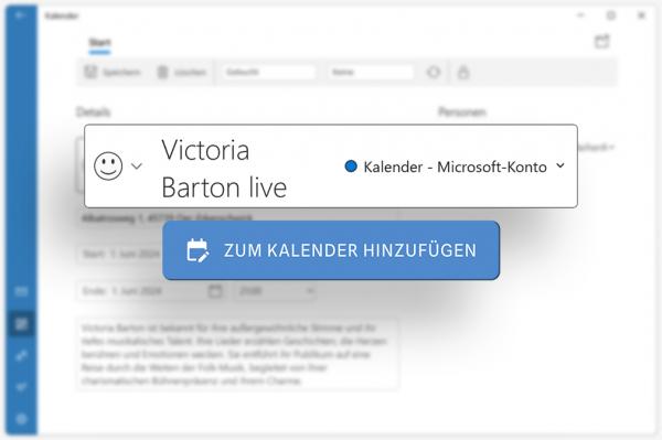 Collage von Bildschirmfoto-Ausschnitten des Absatzmoduls Kalender Button.