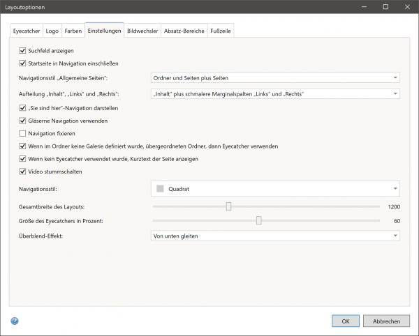 Bildschirmfoto Dialog Einstellungen.