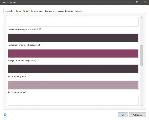 Bildschirmfoto Dialog Farben.