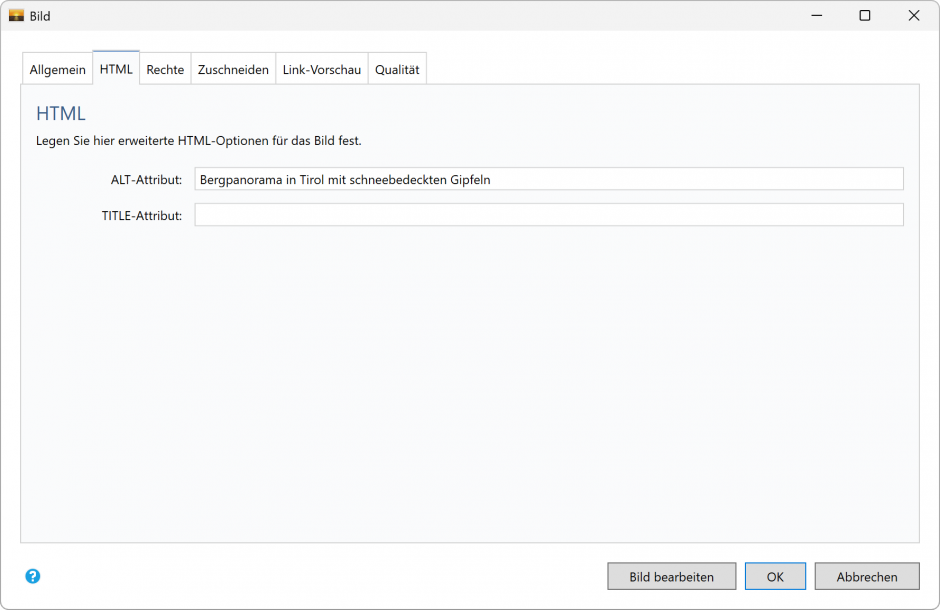 Bildschirmfoto Dialog Bildeigenschaften.