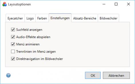 Bildschirmfoto Dialog Einstellungen.