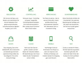 Bildschirmfoto Absatzmodul Fakten.