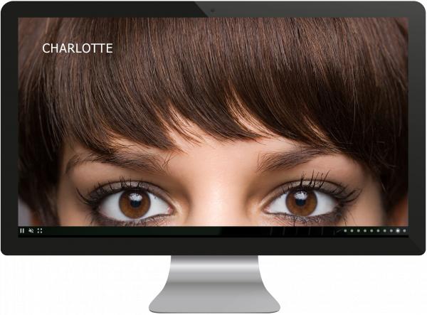 Monitor mit Bildschirmfoto des Plug-In Vollbild-Diashow.