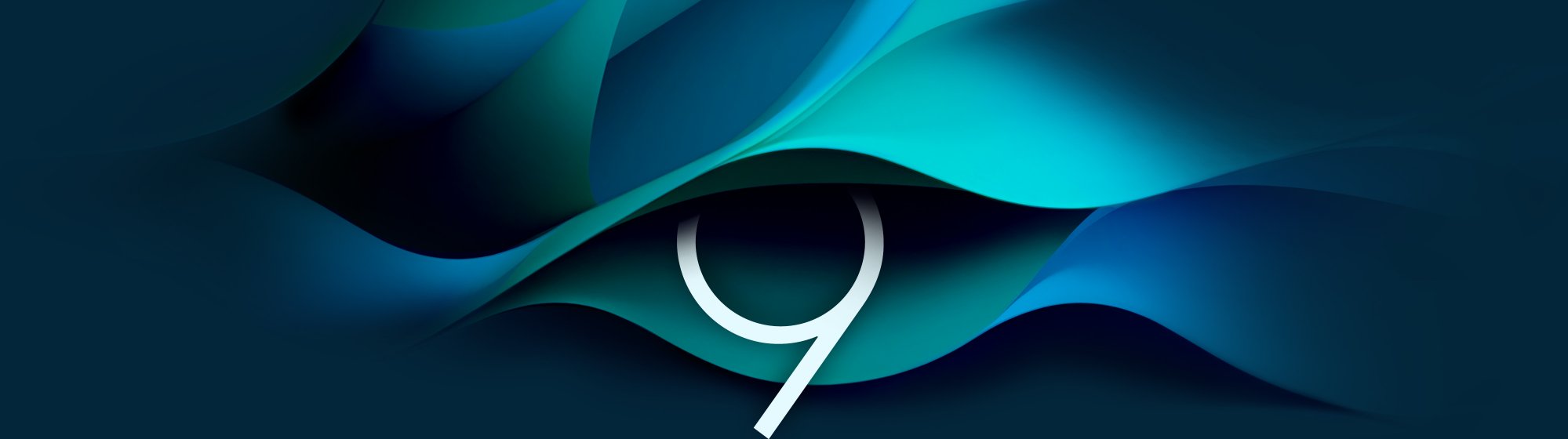 Eine große 9 auf harmonischen Wellen für SIQUANDO Pro Web 9.