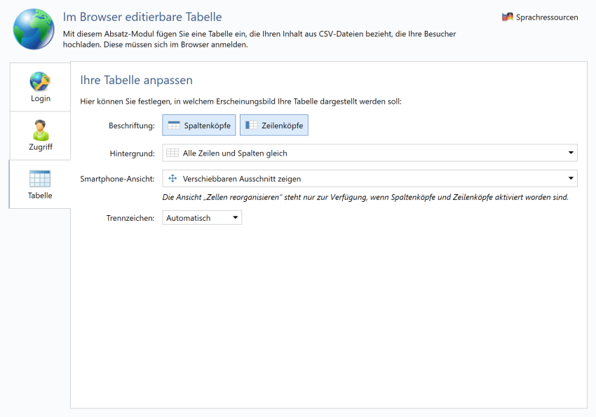 Bildschirmfoto Tabelle Tabelle.