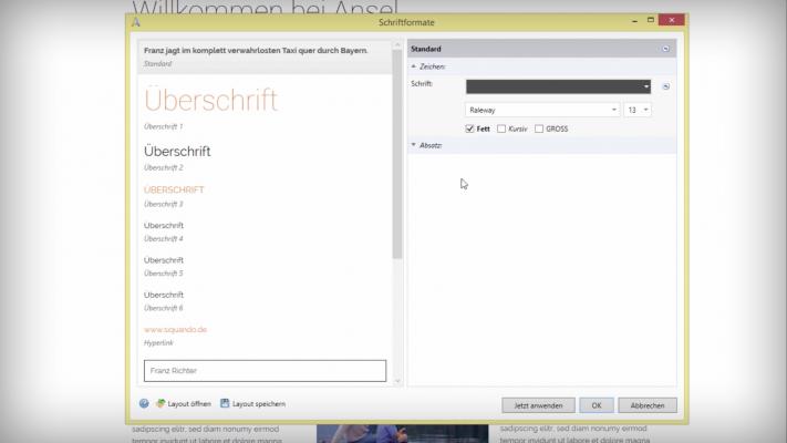 Start-Bild Tutorial-Video Typografie