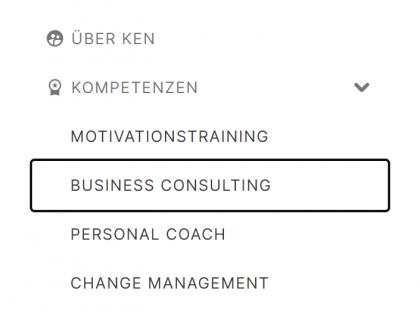 Bildschirmfoto Beispiel Menünavigation.