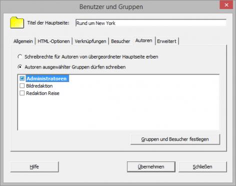 Bildschrimfoto Fenster Benutzerverwaltung.