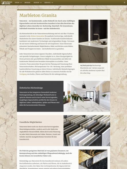 Bildschirmfoto Design Granita.
