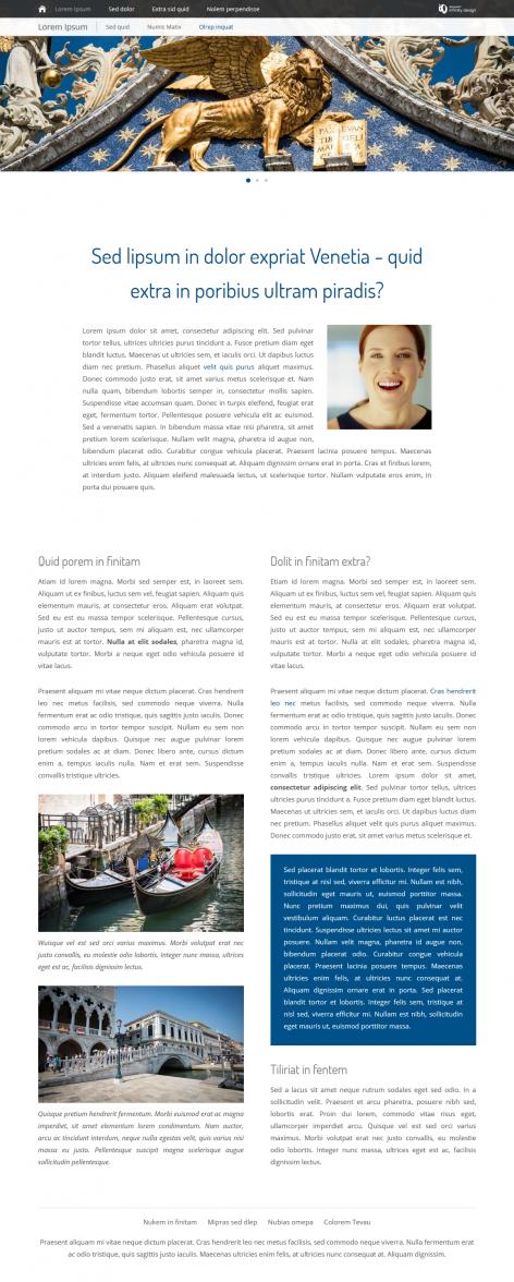 Bildschirmfoto des Designs Poly in ganzer Höhe.