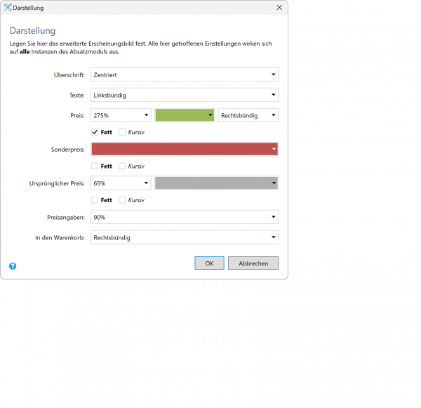 Collage Bildschirmausschnitte In den Warenkorb und dessen Einstellungen in Shop.