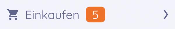 Bildschirmfoto Ausschnitt Menü Warenkorbindikator.