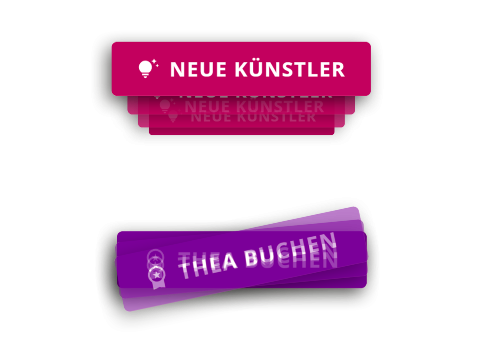 Illustration zweier pulsierender Buttons.