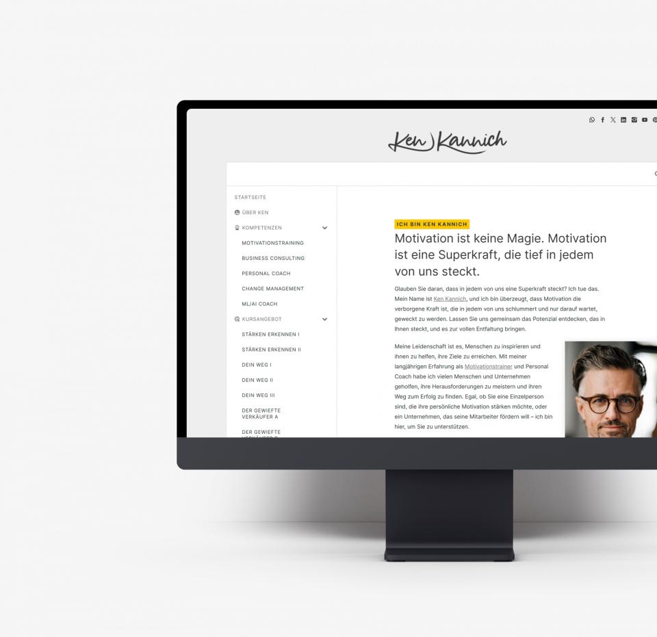 Bewegte Collage aus verschiedenen Bildschirmfotos vom neuen Design Hello III.