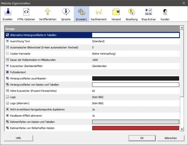 Bildschirmfoto Dialog Eigenschaften.