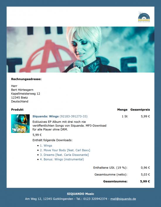 Bildschirmfoto Ausschnitt Bestätigungsmail.