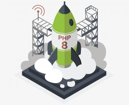 Symbolbild Rakete für PHP 8.3.