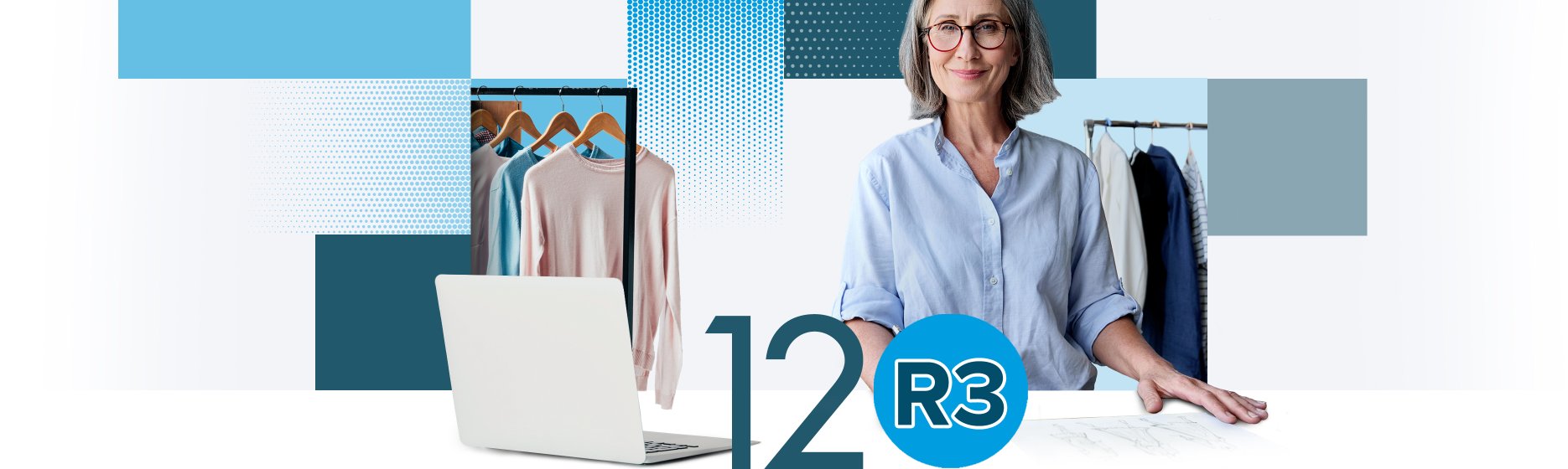 Frau am Arbeitsplatz freut sich über die neue SIQUANDO Shop Version.