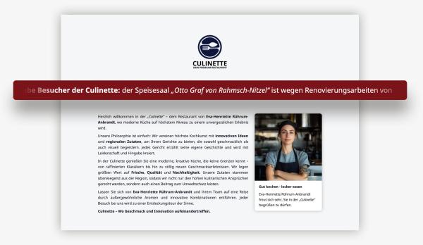 Bildschirmfoto mit mit einerr schwebende Laufschrift mit angedeuteter Bewegung.