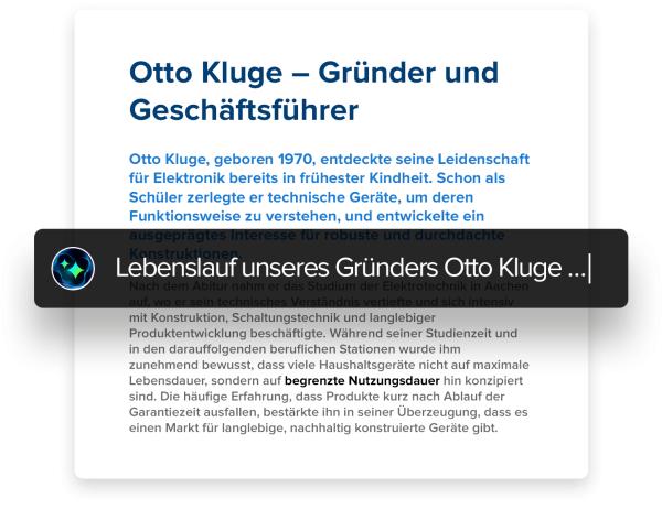 Collage KI generierter Text mit zugehörigem Prompt.