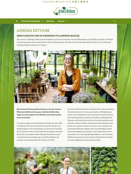 Bildschirmfoto Design Arboretum.
