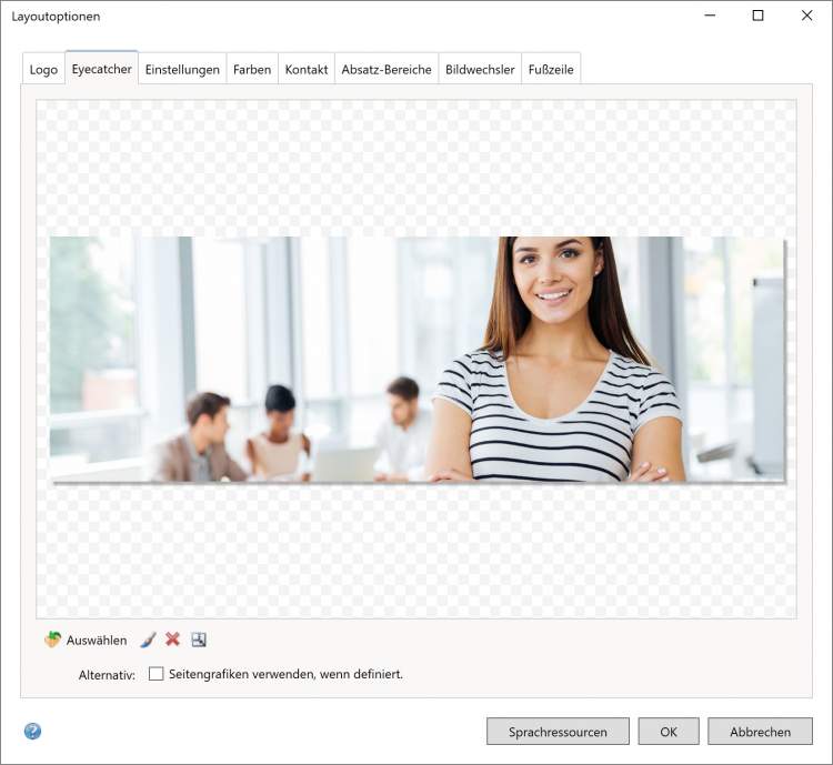 Bildschirmfoto Dialog Eyecatcher.